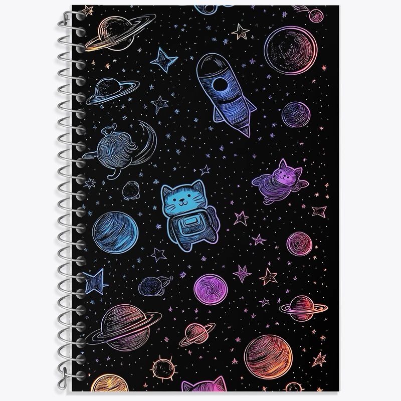 دفتر لغت 50 برگ خندالو طرح فضایی کد F10108