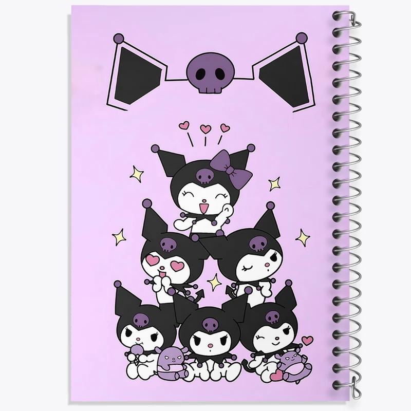 دفتر طراحی 50 برگ خندالو طرح کرومی (Kuromi) کد N4823