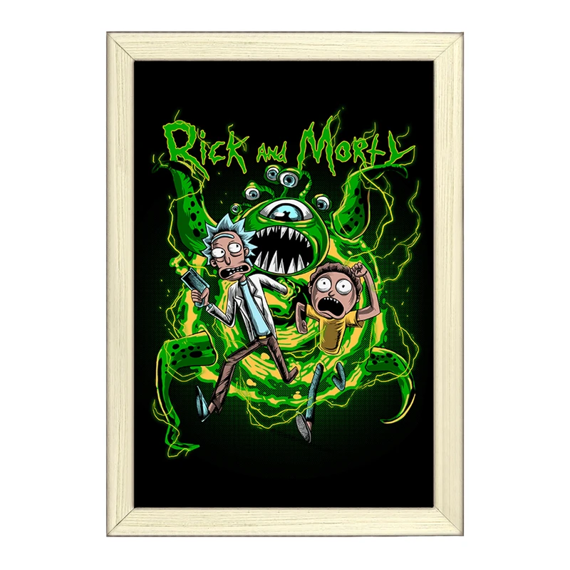 تابلو خندالو طرح ریک و مورتی (Rick and Morty) کد F308