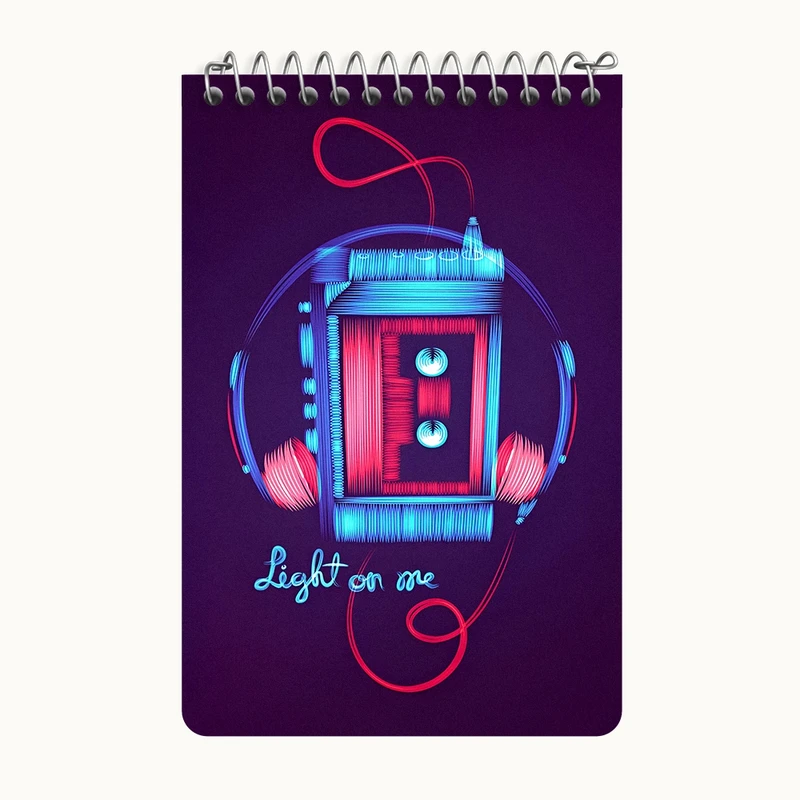 دفتر یادداشت 50 برگ خندالو طرح موزیک کد F4976