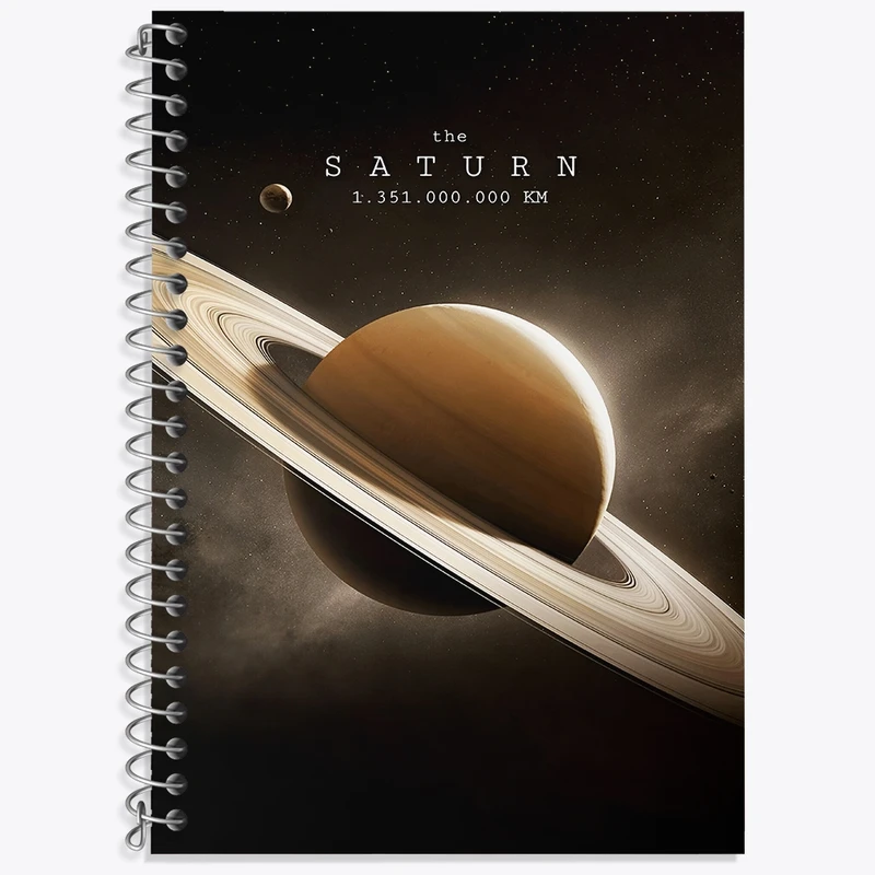 دفتر زبان 50 برگ خندالو مدل سه خط طرح سیاره ی زحل کد F4593