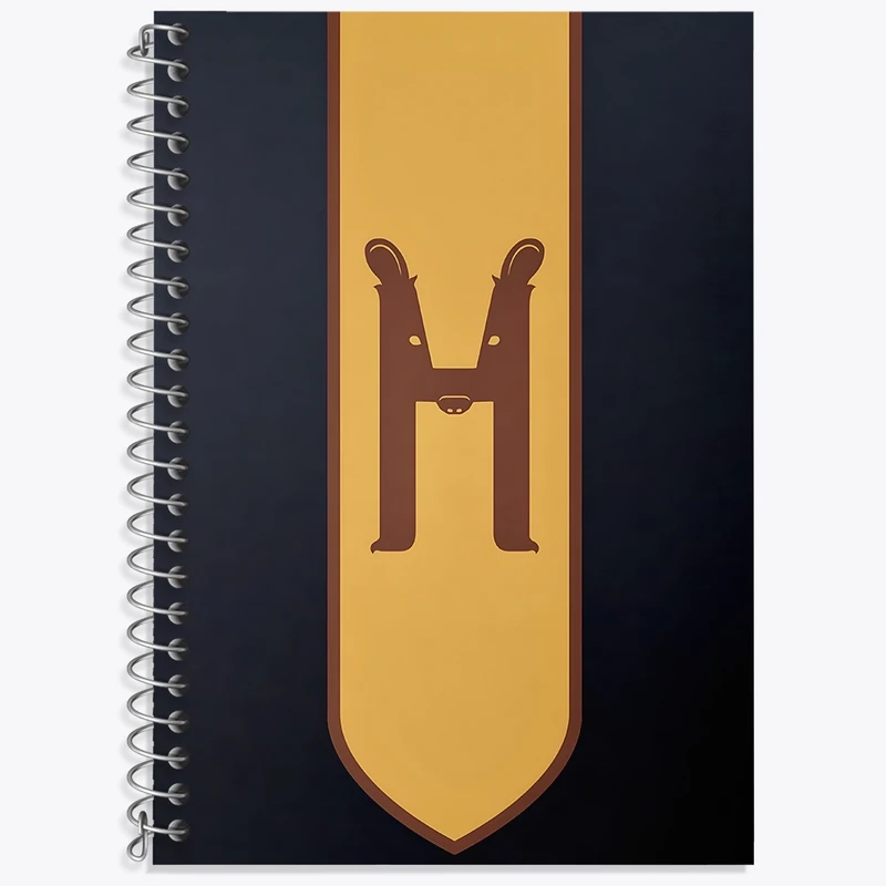 دفتر زبان 50 برگ خندالو مدل سه خط طرح هافلپاف هری پاتر کد F4439