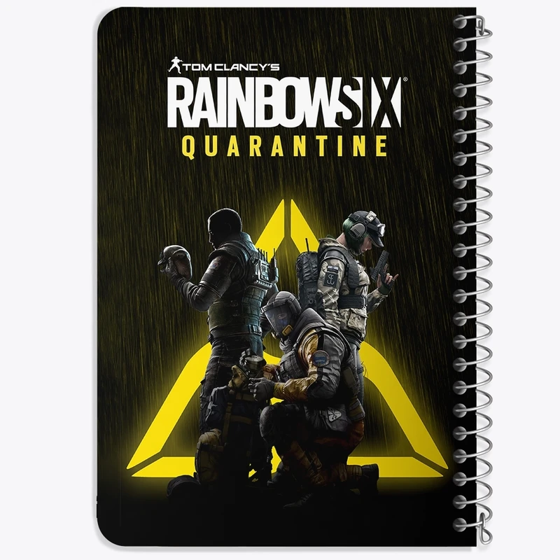 دفتر یادداشت 50 برگ خندالو طرح رینبو سیکس Rainbow Six  کد 10323