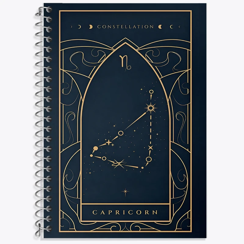 دفتر زبان دوخط 50 برگ خندالو طرح ماه تولد دی کد F10878