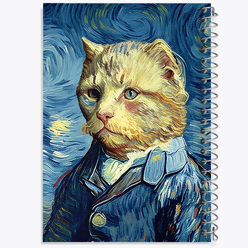 دفتر نقاشی 50 برگ خندالو طرح گربه ونگوگ کد F4092