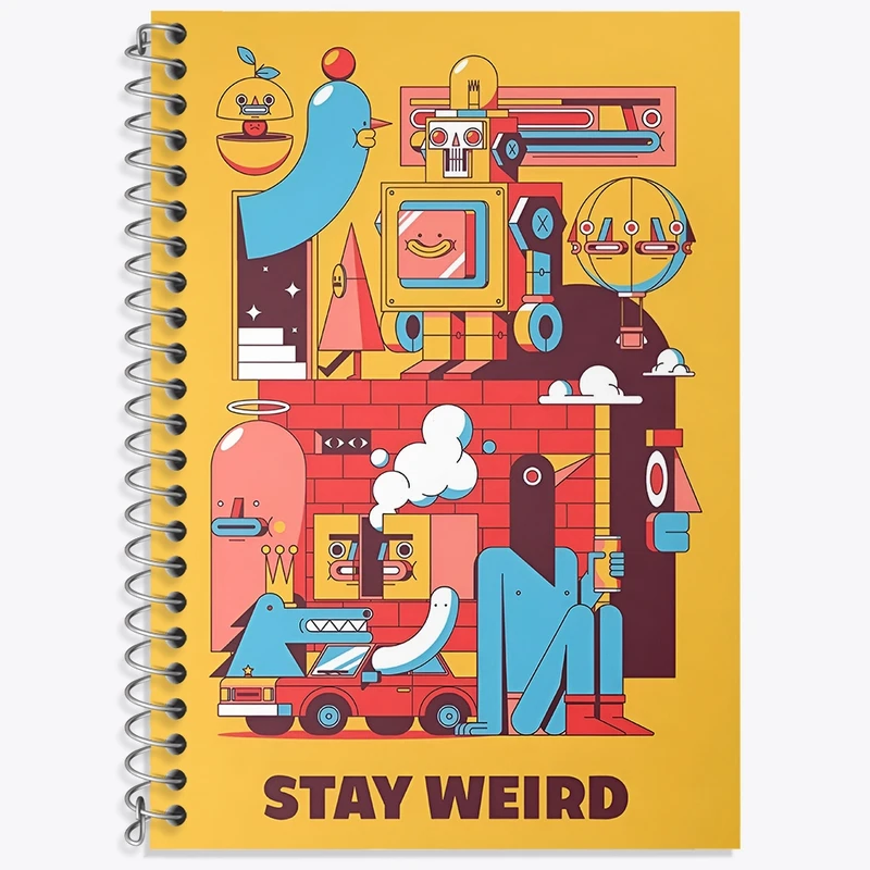 دفتر لغت 50 برگ خندالو طرح Stay Weird کد N6864