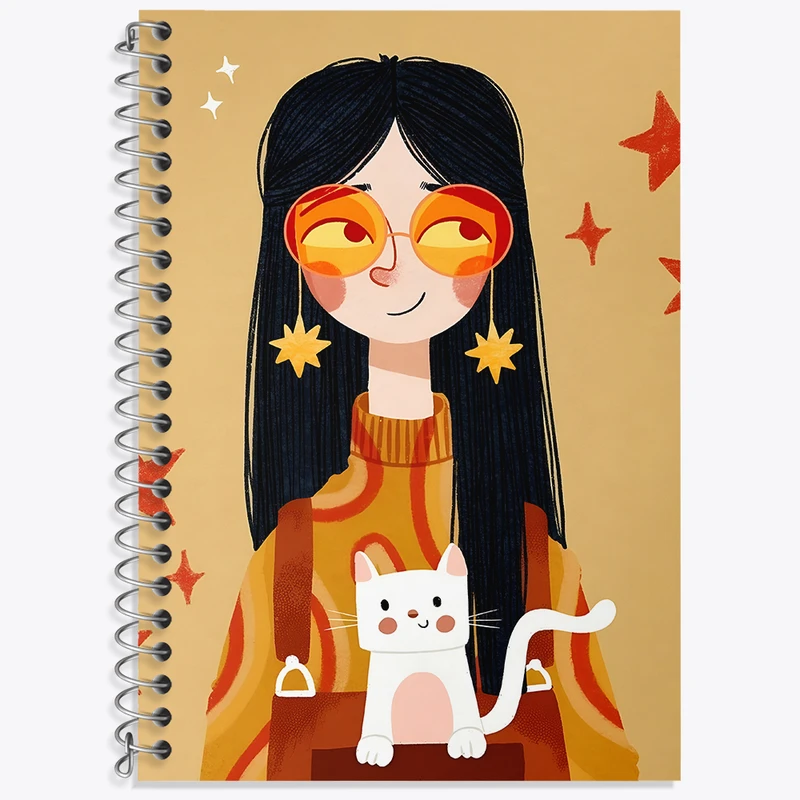 دفتر زبان دوخط 50 برگ خندالو طرح دخترانه کد F4480