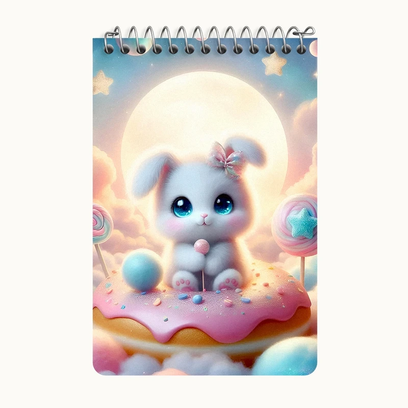 دفتر یادداشت 50 برگ خندالو طرح خرگوش کیوت کد F5360