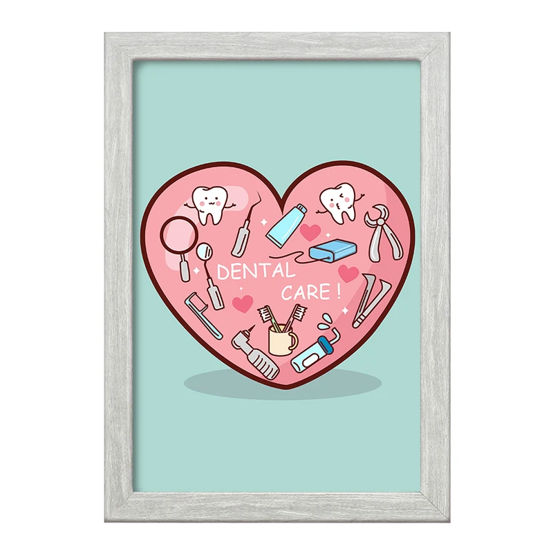 تابلو خندالو طرح دندان و دندان پزشکی کودکانه کد 36776