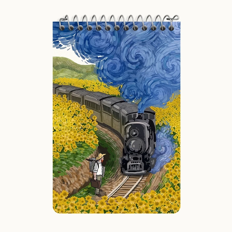 دفتر یادداشت 50 برگ خندالو طرح ونسان ونگوگ کد F3934