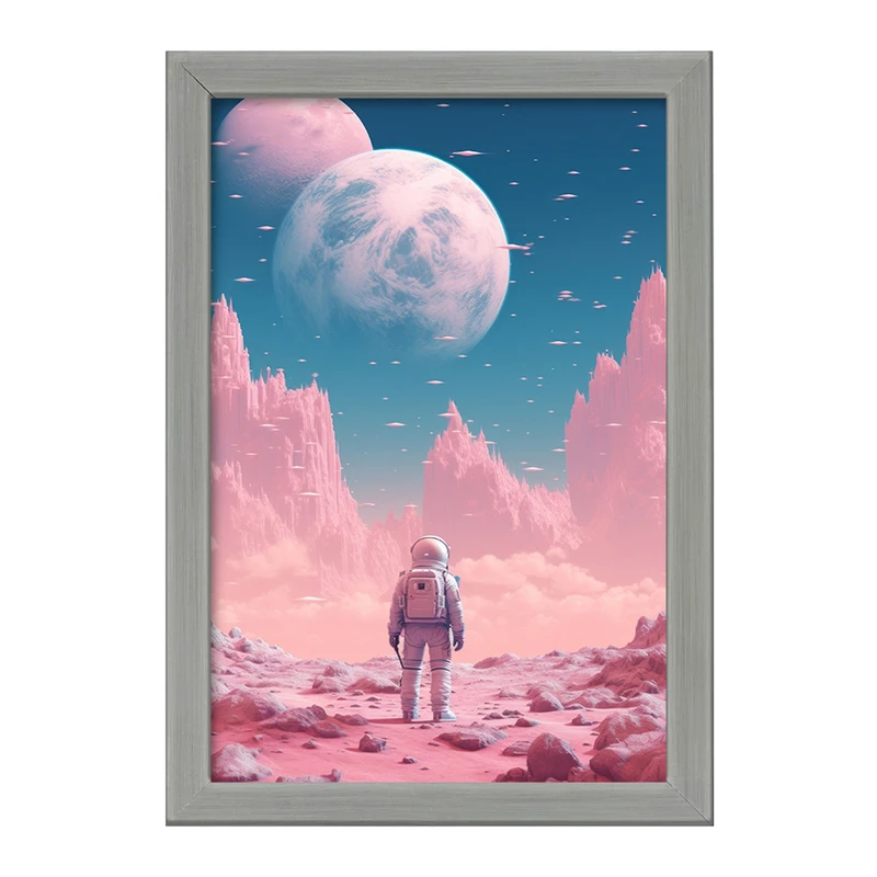 تابلو خندالو طرح فضانورد و کهکشان کد F3214