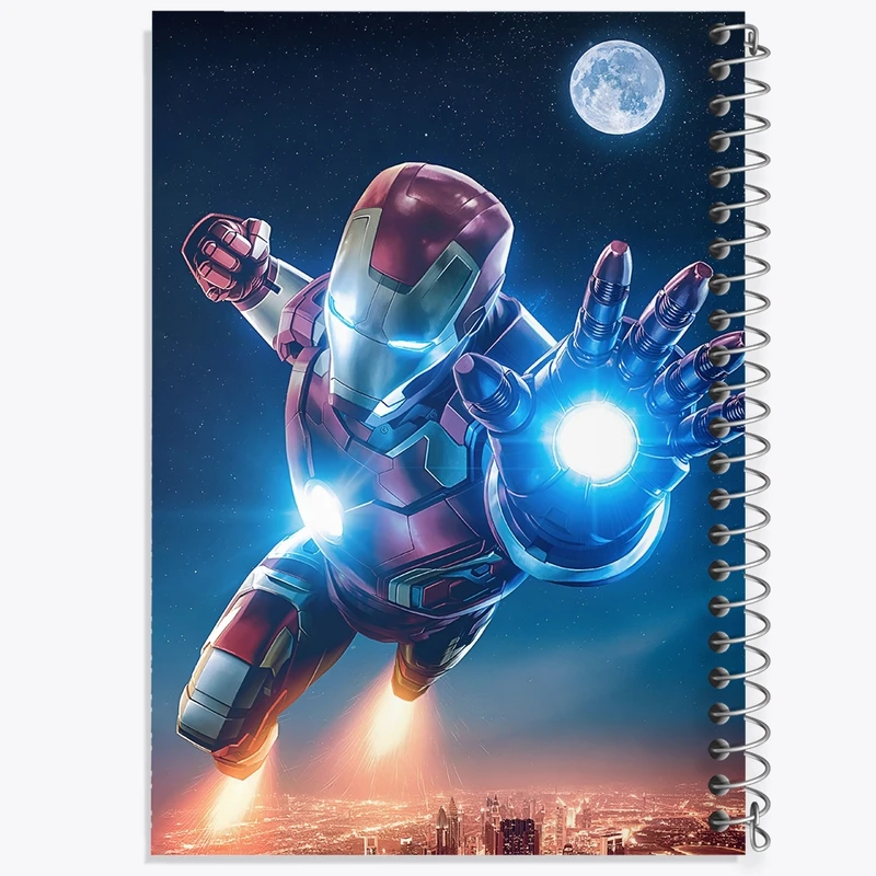 دفتر ژورنال نویسی 50 برگ خندالو مدل نقطه ای طرح مرد آهنی مارول (Marvel) کد F10746