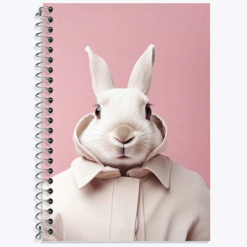 دفتر زبان دوخط 50 برگ خندالو طرح خرگوش بامزه کد F3228