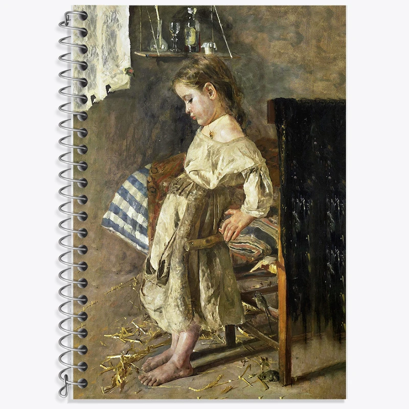 دفتر زبان 50 برگ خندالو مدل دو خط طرح نقاشی سلاح مهربان اثر استآنتونیو مانچینی کد F12283