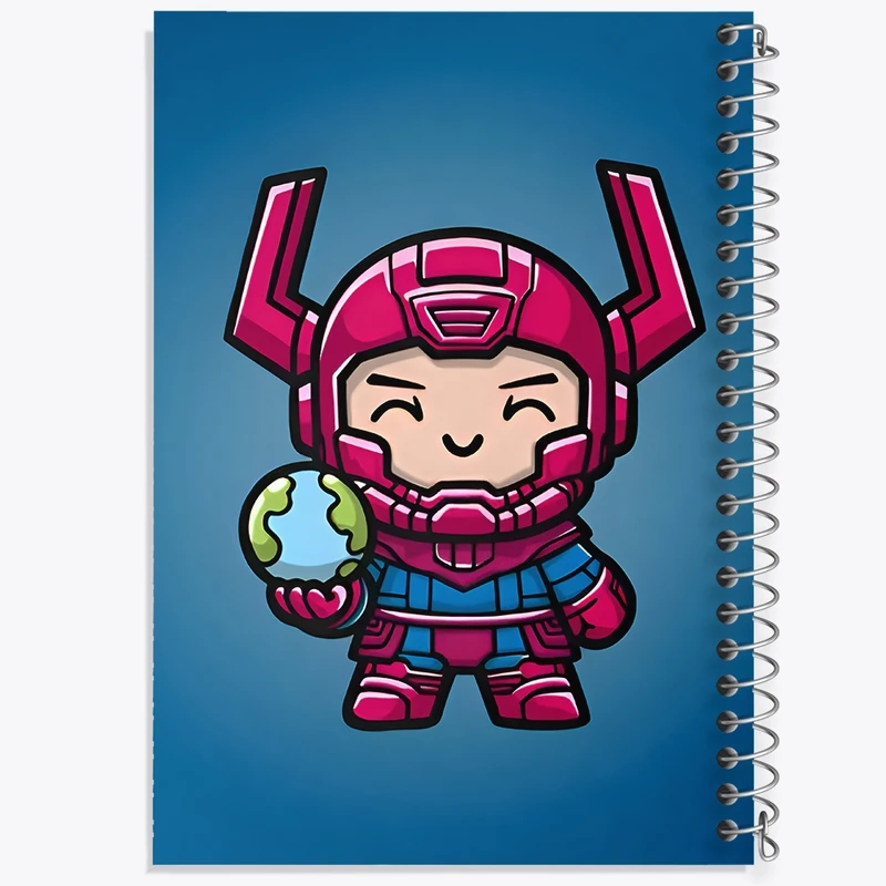 دفتر طراحی 50 برگ خندالو طرح گالاکتوس مارول (Marvel) کد F9421