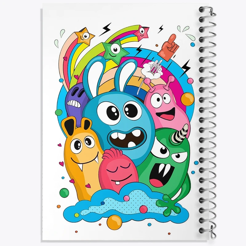 دفتر طراحی 50 برگ خندالو طرح فانتزی کد F401