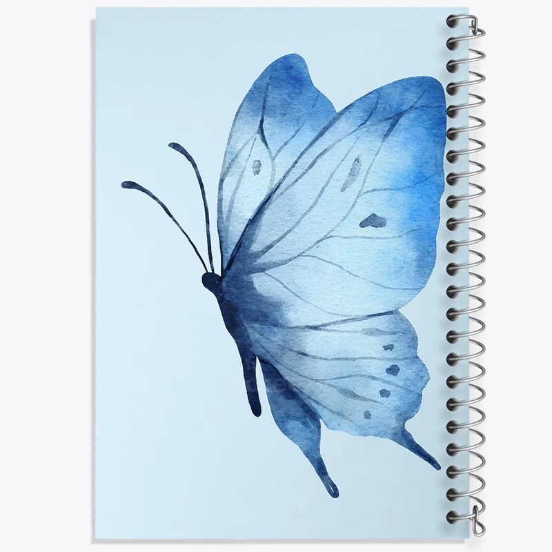دفتر مشق 100 برگ خندالو طرح پروانه آبی کد F3687