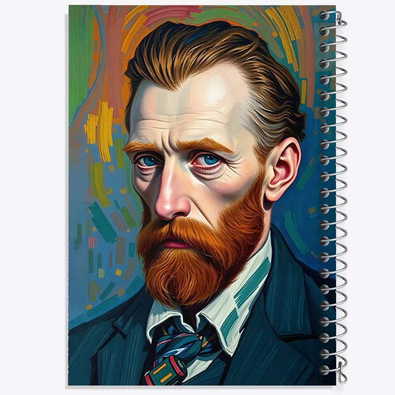 دفتر طراحی 50 برگ خندالو طرح ونسان ونگوگ کد N5124