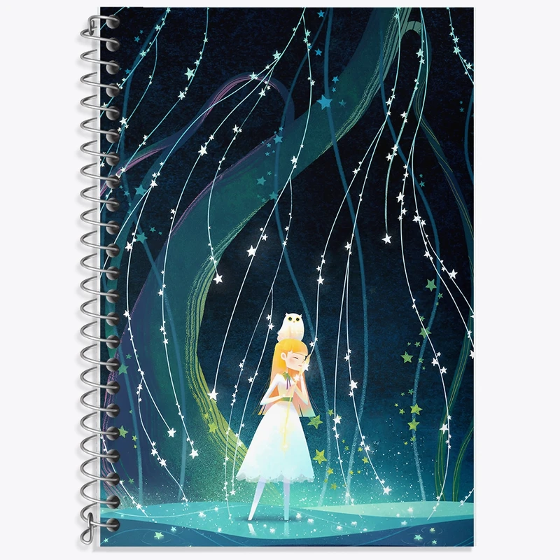 دفتر زبان 50 برگ خندالو مدل سه خط طرح دخترانه کد F9226