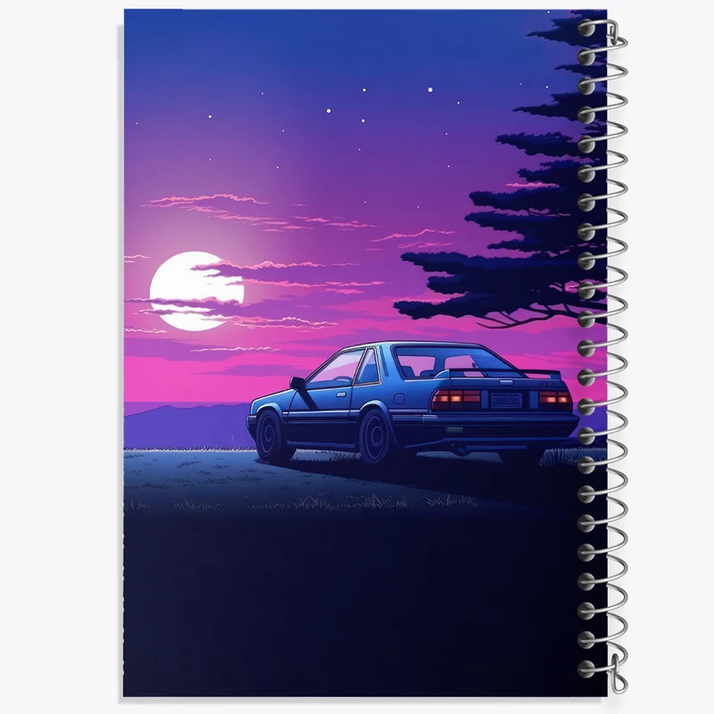 دفتر مشق 50 برگ خندالو طرح ماشین کلاسیک کد F3072