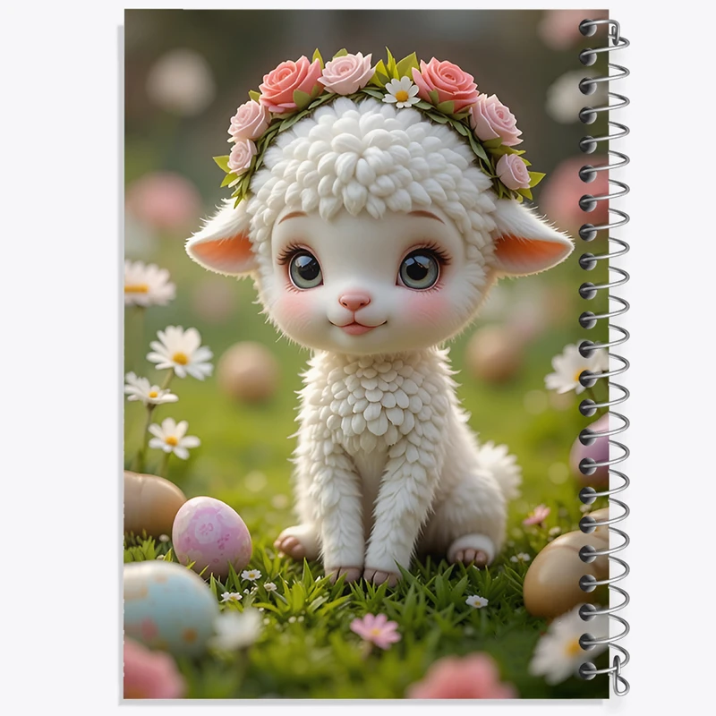 دفتر مشق 50 برگ خندالو طرح گوسفند کیوت کد F12584
