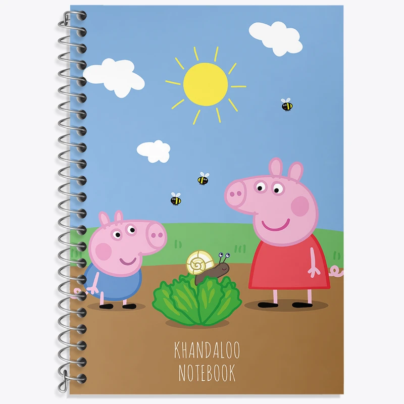 دفتر زبان دوخط 50 برگ خندالو طرح انیمیشن پپا پیگ (Peppa Pig) کد N9272
