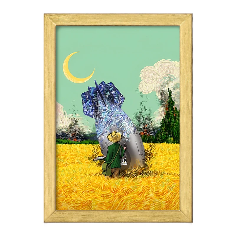 تابلو خندالو طرح ونسان ونگوگ کد F5080