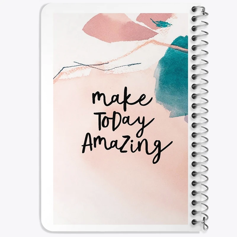 دفتر یادداشت 50 برگ خندالو طرح Make Today Amazing کد F11888