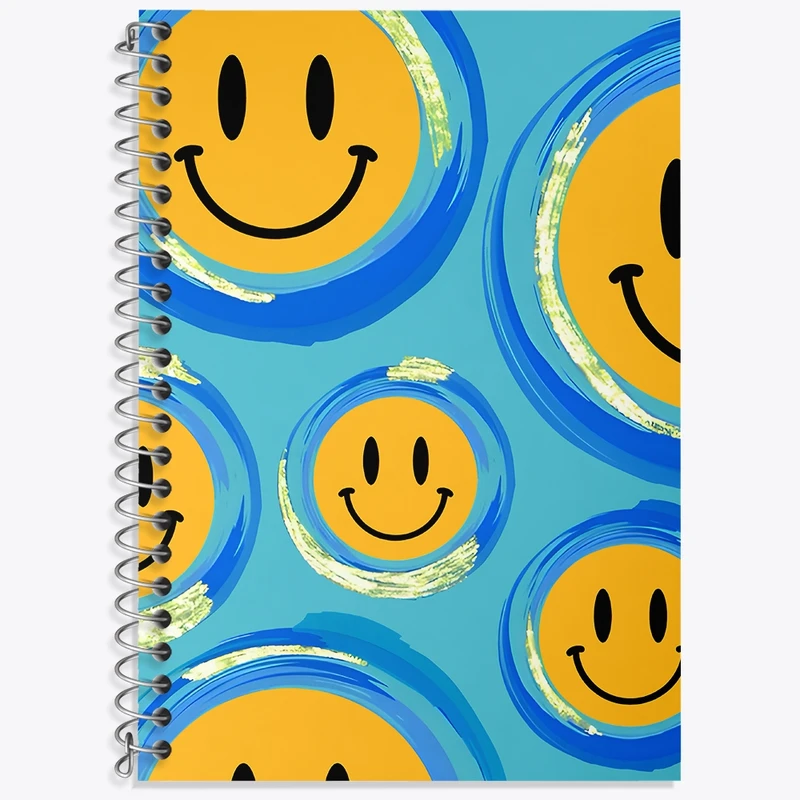 دفتر زبان 50 برگ خندالو مدل سه خط طرح ایموجی کد N6650