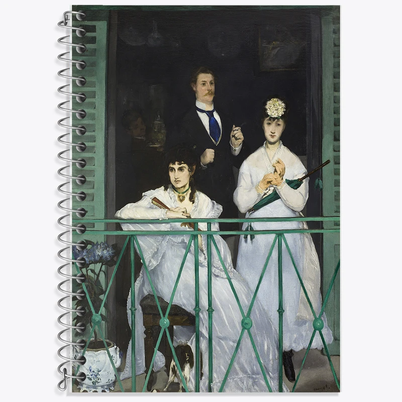 دفتر نت موسیقی 50 برگ خندالو طرح نقاشی بالکن اثر ادوار مانه کد F12414