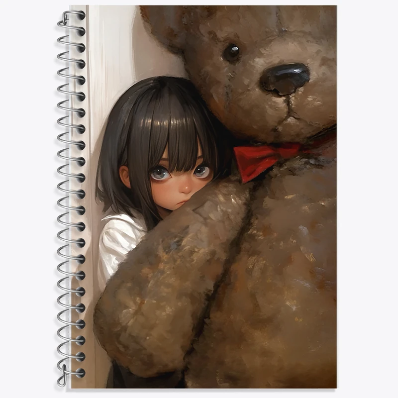 دفتر نت موسیقی 50 برگ خندالو طرح دختر و خرس کد F12625