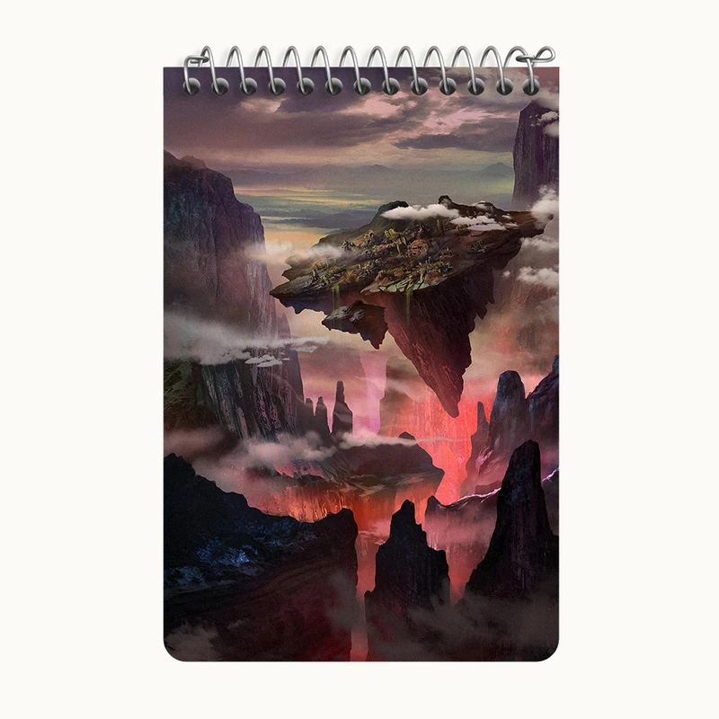 دفتر یادداشت 50 برگ خندالو طرح کوه های آتشقشانی کد F12515