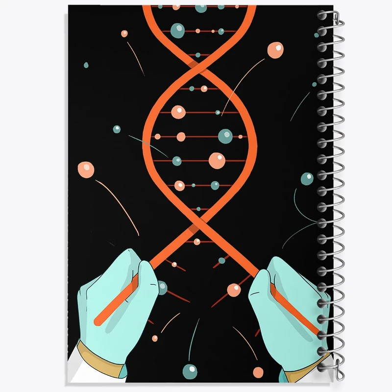 دفتر ژورنال نویسی 50 برگ خندالو مدل نقطه ای طرح DNA کد N6948