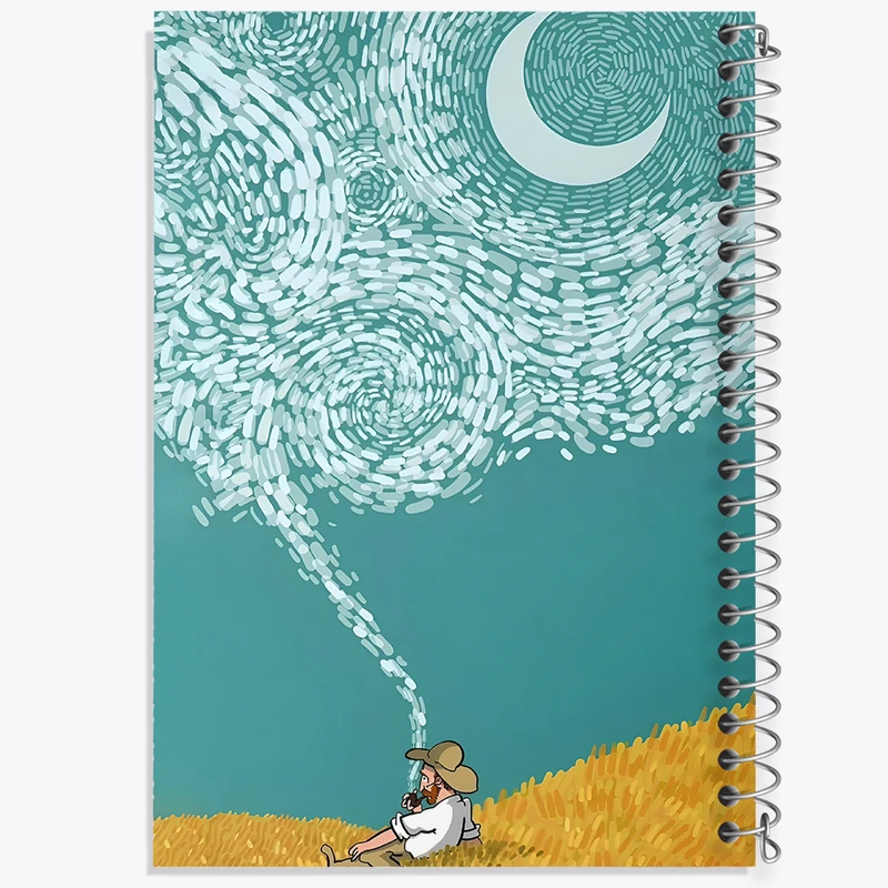 دفتر مشق 50 برگ خندالو طرح ونسان ونگوگ کد F3935