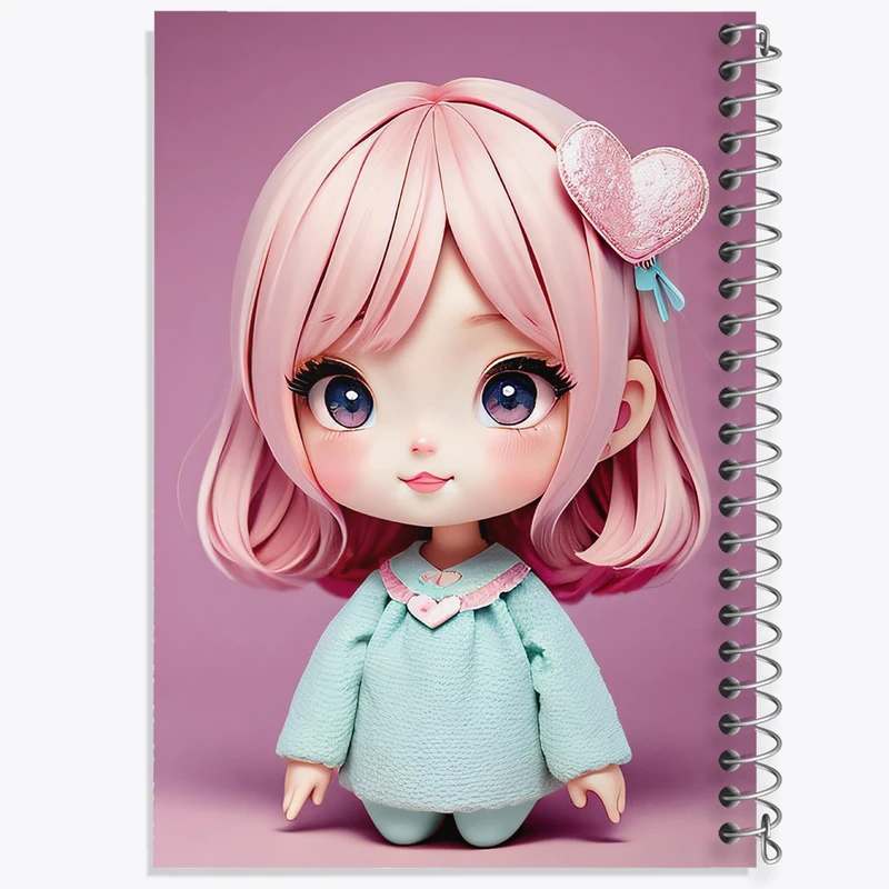 دفتر طراحی 50 برگ خندالو طرح دخترانه (Girlish) کد 36872