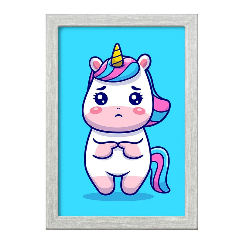 تابلو خندالو طرح اسب تک شاخ یونیکورن  کد 3828