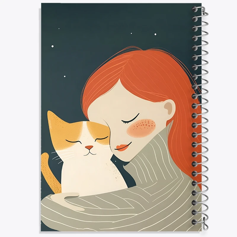 دفتر لیست خرید 50 برگ خندالو طرح دختر و گربه کد F11087