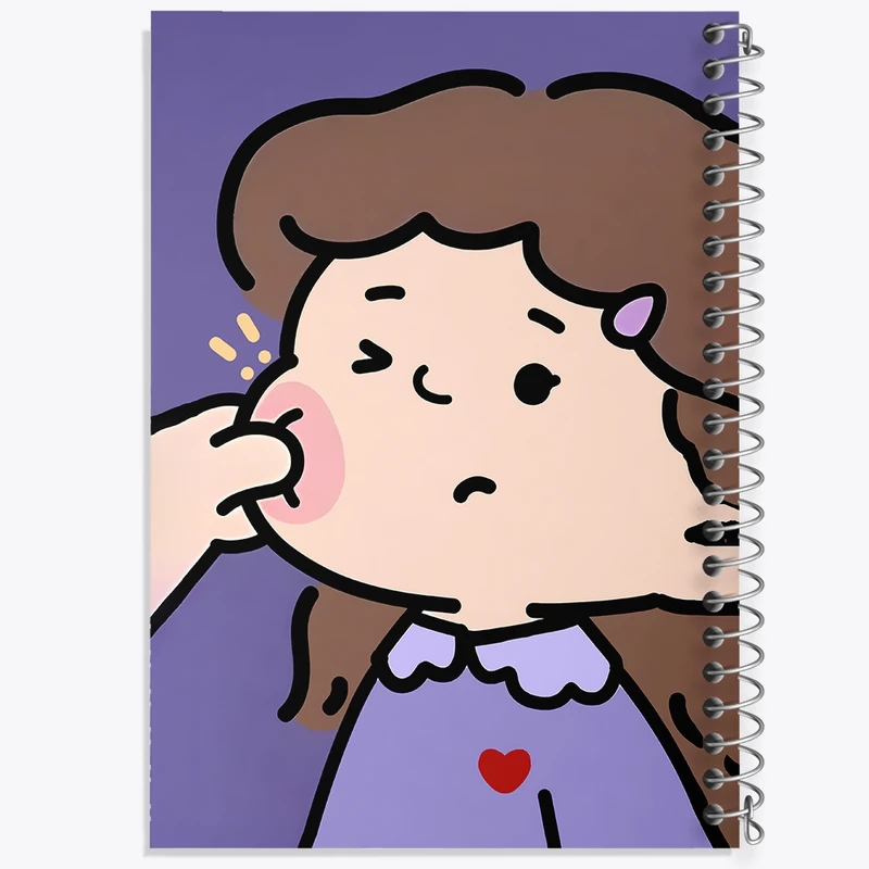 دفتر طراحی 50 برگ خندالو طرح دخترانه کد N7125