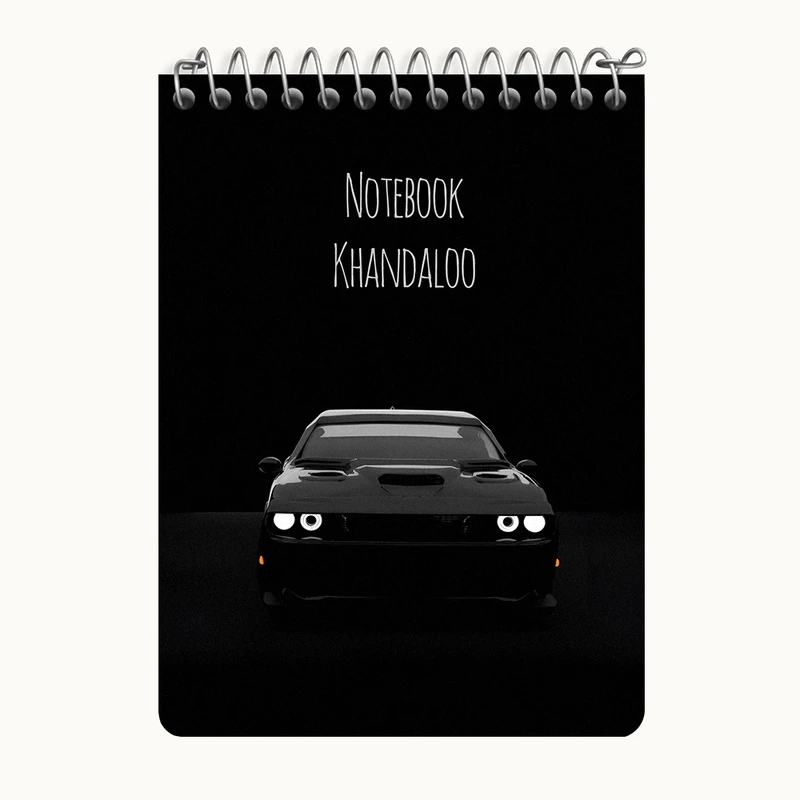 دفتر یادداشت 50 برگ خندالو طرح ماشین اسپرت (Dodge Challenger) کد N7505