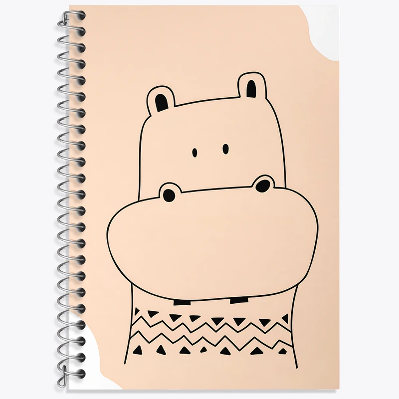 دفتر زبان دوخط 50 برگ خندالو طرح اسب آبی کد N6841