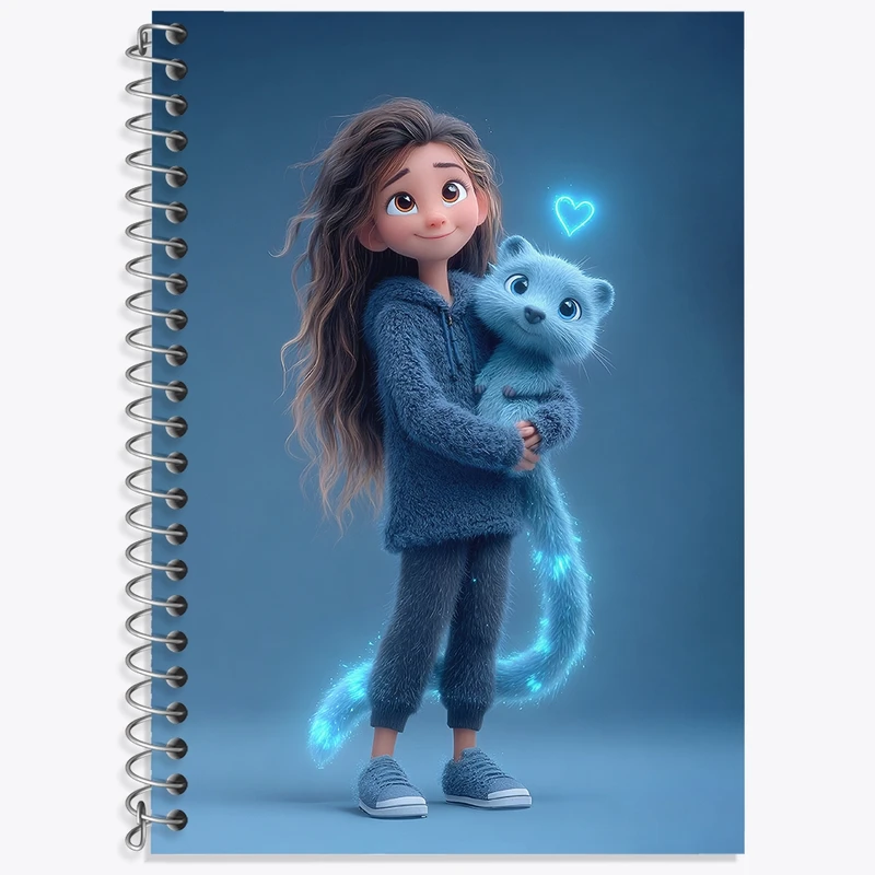 دفتر لغت 50 برگ خندالو طرح دخترانه فانتزی کد N9410