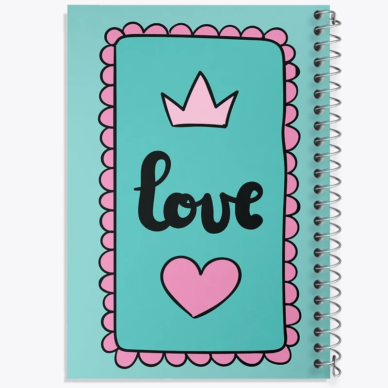 دفتر طراحی 50 برگ خندالو طرح Love کد N350