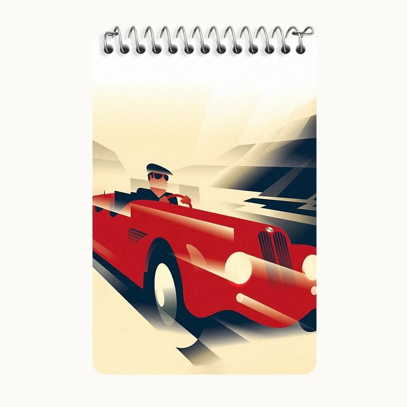 دفتر یادداشت 50 برگ خندالو طرح ماشین کلاسیک کد F4962