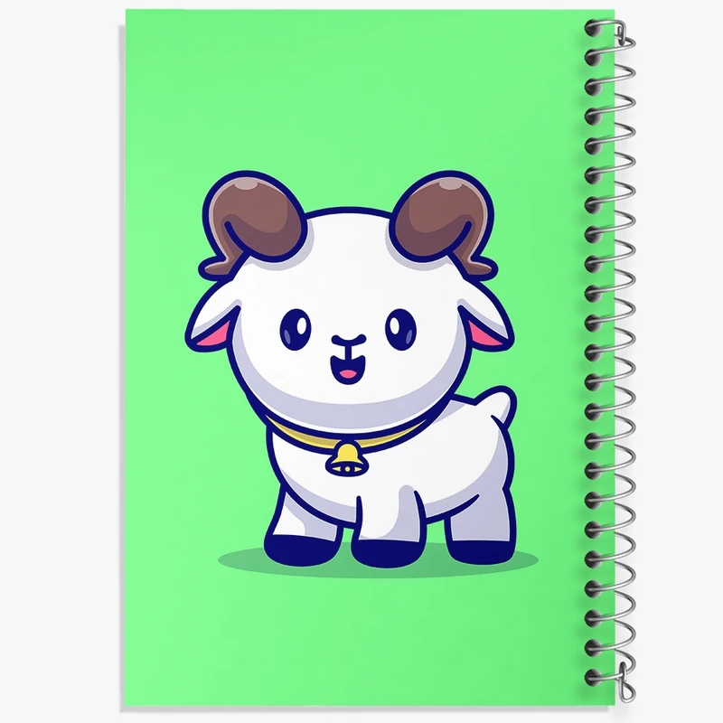 دفتر طراحی 50 برگ خندالو طرح حیوانات بامزه قوچ بز کد 29663