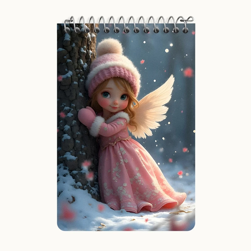 دفتر یادداشت 50 برگ خندالو طرح دختر فرشته کد F8972