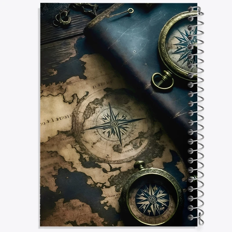 دفتر ژورنال نویسی 50 برگ خندالو مدل نقطه ای طرح قطب نما کد F4263