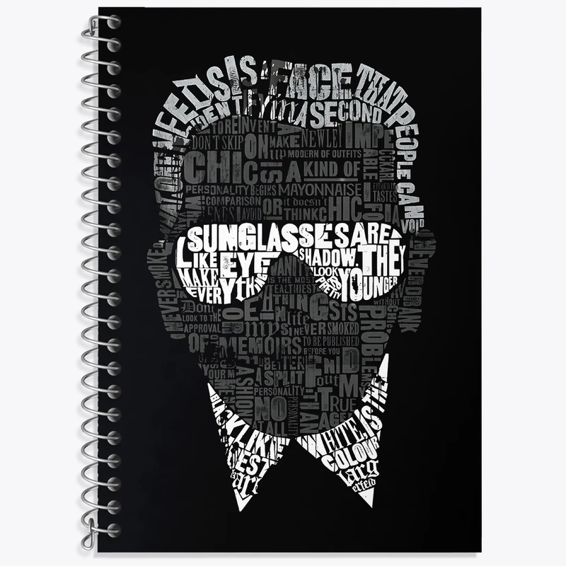 دفتر لغت 50 برگ خندالو طرح کارل لاگرفلد کد F4096