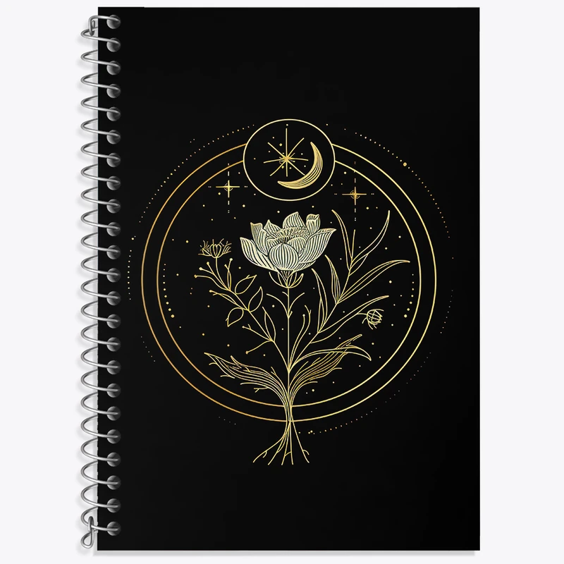 دفتر نت موسیقی 50 برگ خندالو طرح گل مینیمال کد F3078