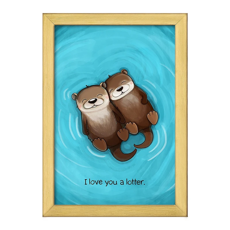 تابلو خندالو طرح سمور آبی  کد 5061