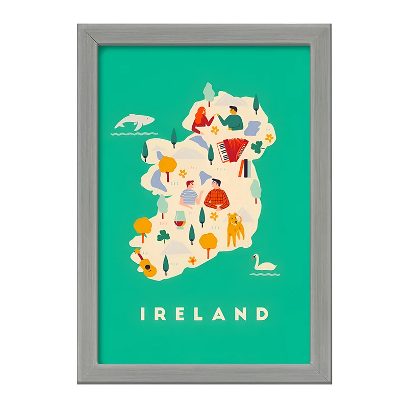 تابلو خندالو طرح ایرلند (Ireland) کد F14365